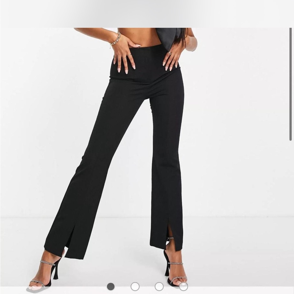 ASOS Design Women’s Hourglass Dad Suit Slim Split Pant in Pinstripe